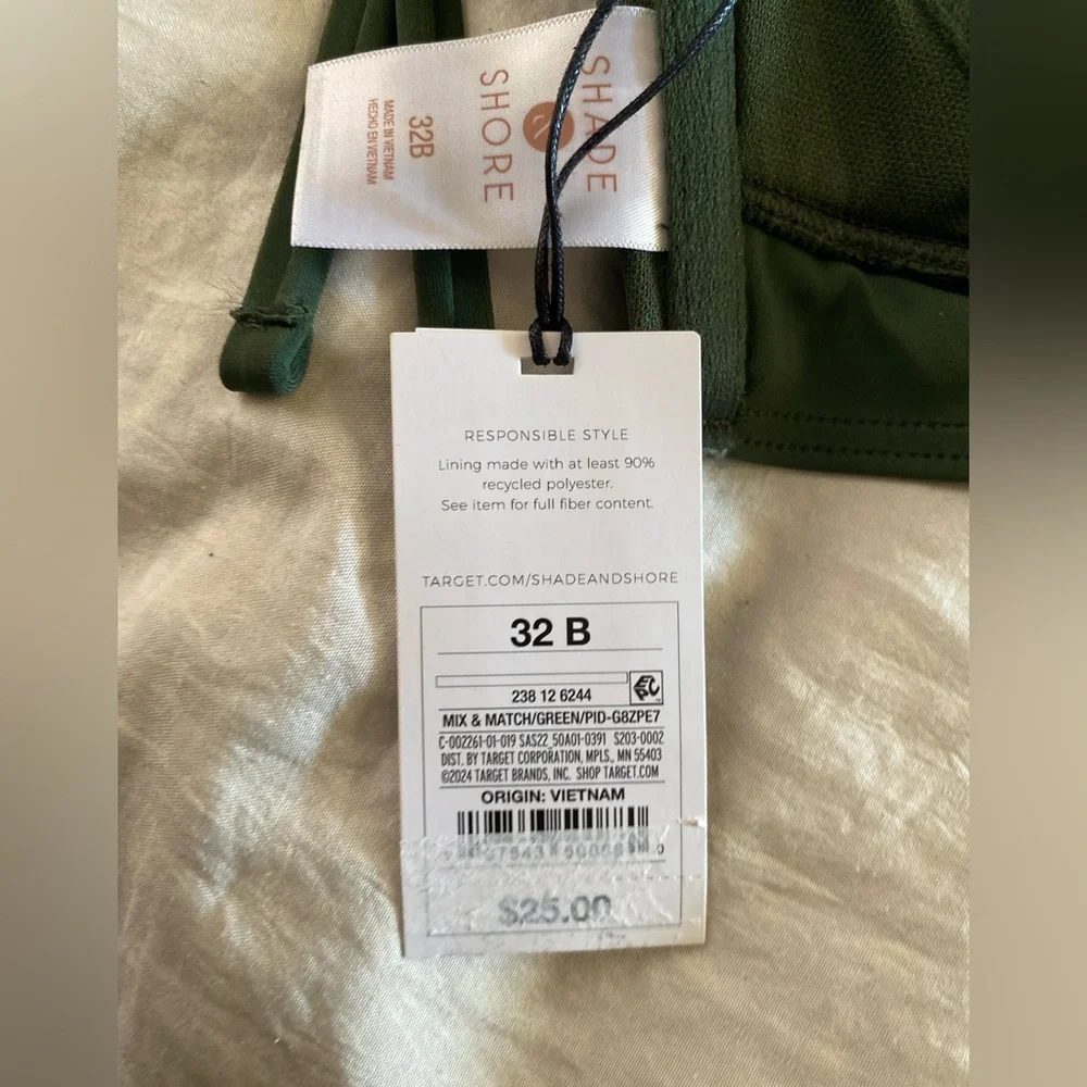 Shade & Shore Green Bra with Adjustable Straps - Picture 3 of 4